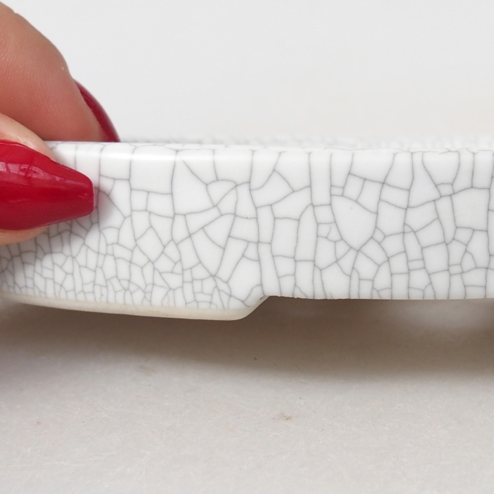 kerámia bonsai tál 15,5 x 10 x 2 cm, raku színben