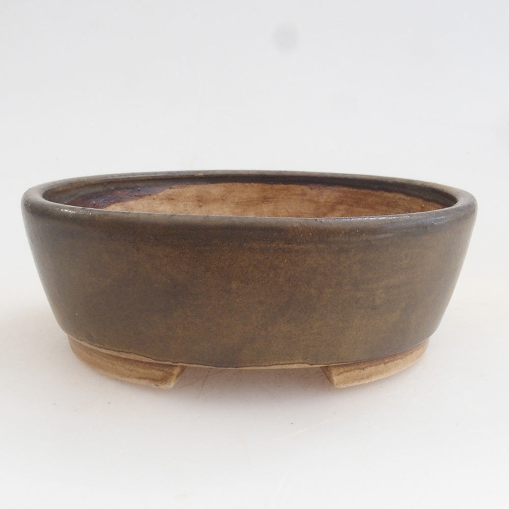 kerámia bonsai tál 10 x 8,5 x 4 cm, barna