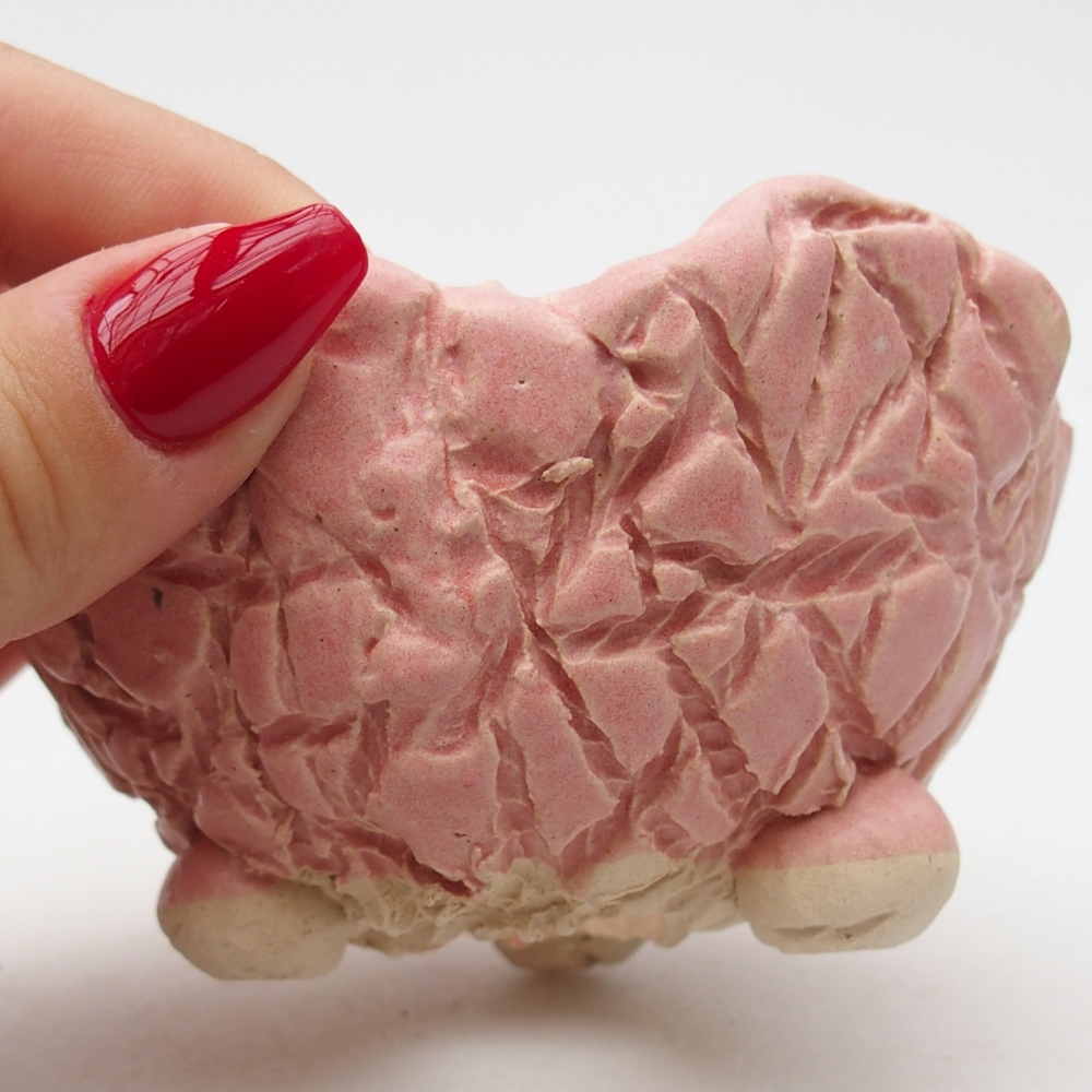 Kerámia kagyló 9 x 8,5 x 5 cm , rózsaszín színben