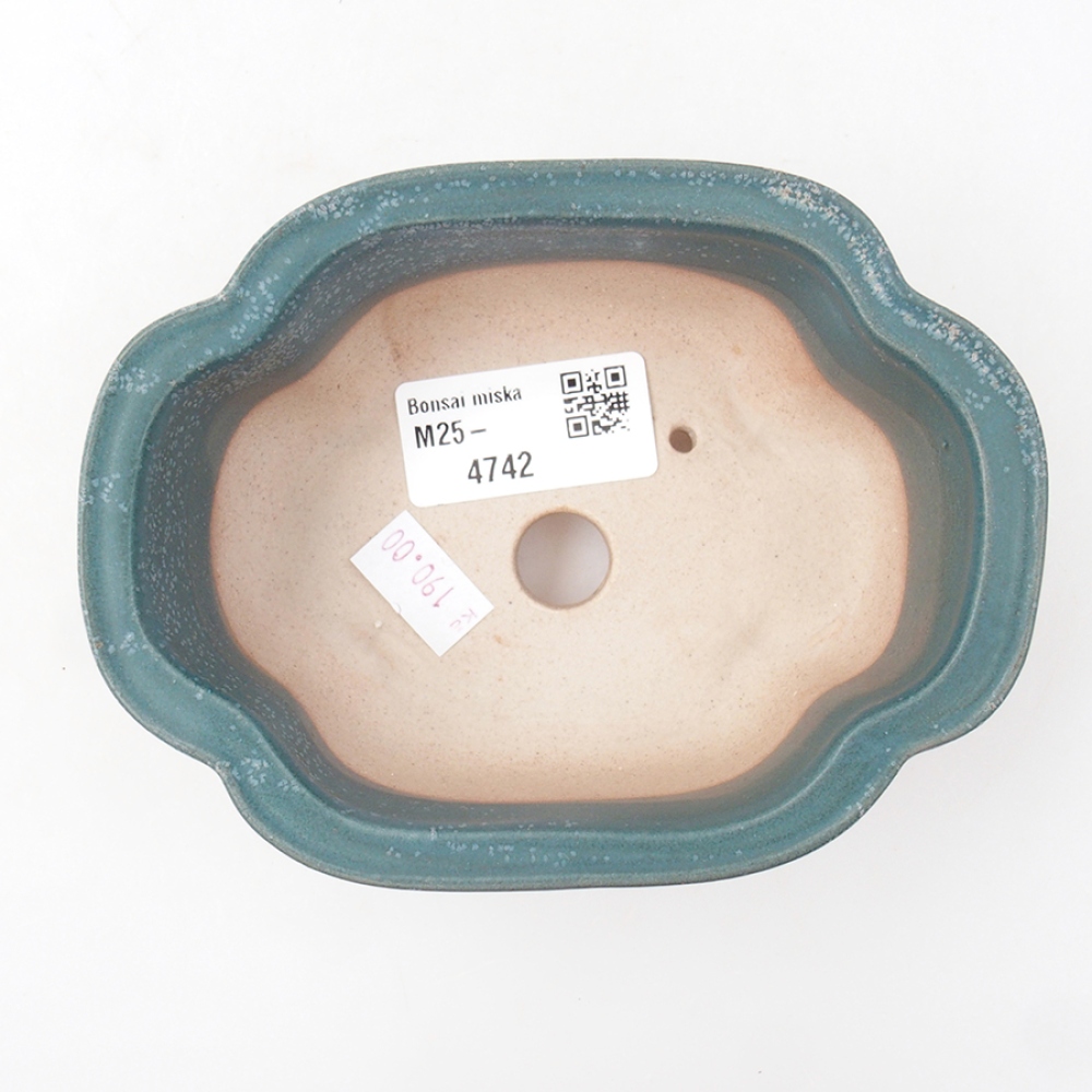 kerámia bonsai tál 13,5 x 10 x 5 cm, kék színben