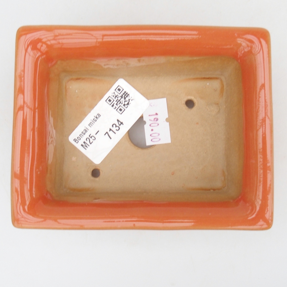 kerámia bonsai tál 11 x 8,5 x 4 cm, narancssárga