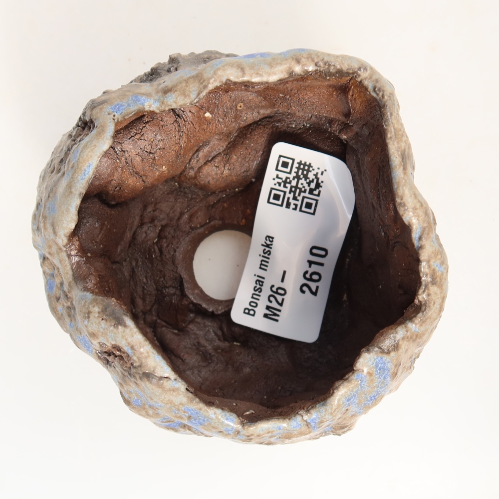 Kerámia héj  7 x 7 x 5,5 cm, szín: kékesbarna