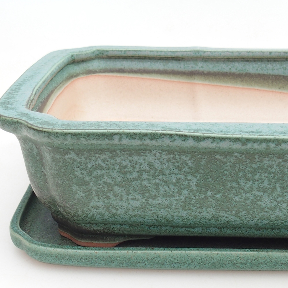 Bonsai tál + csészealj H07 - 30 x 20,5 x 8 cm.