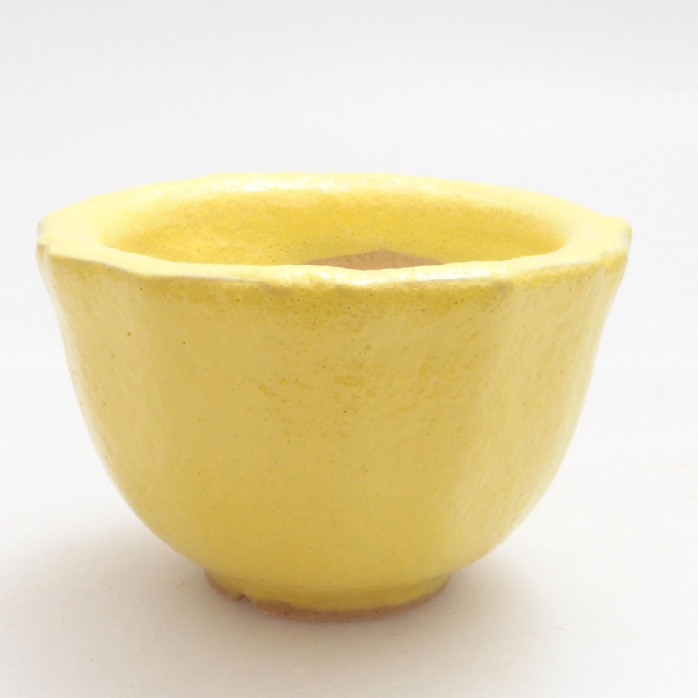 kerámia bonsai tál 5 x 5 x 3 cm, sárga