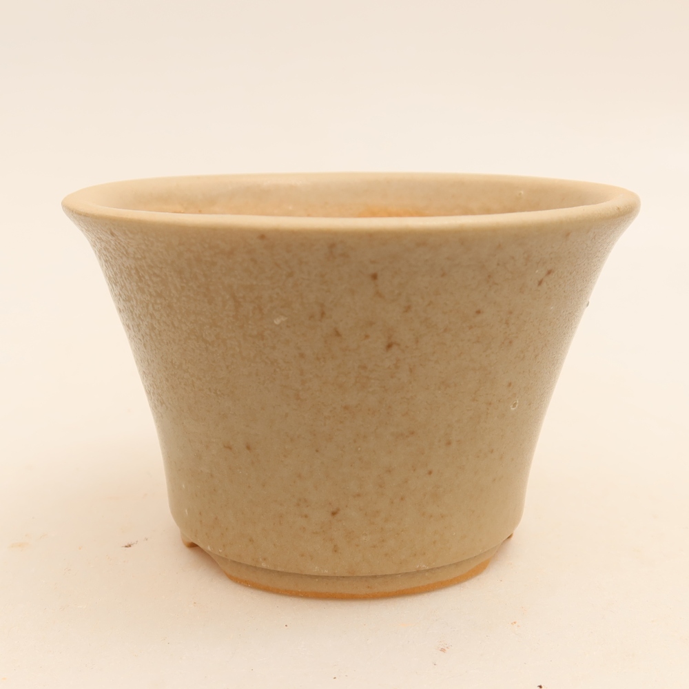 Kerámia bonsai tál, 11 x 11 x 7 cm, szürke színű