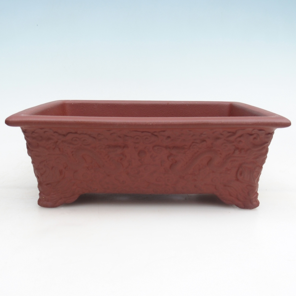 kerámia bonsai tál 26 x 18,5 x 9 cm, téglaszínű, tégla színű
