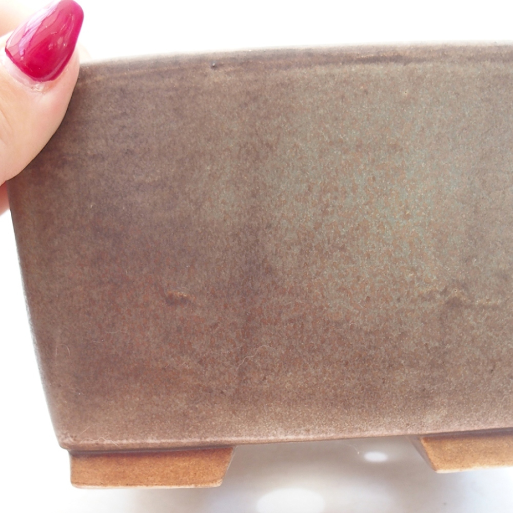 kerámia bonsai tál 13 x 13 x 8 cm, zöld