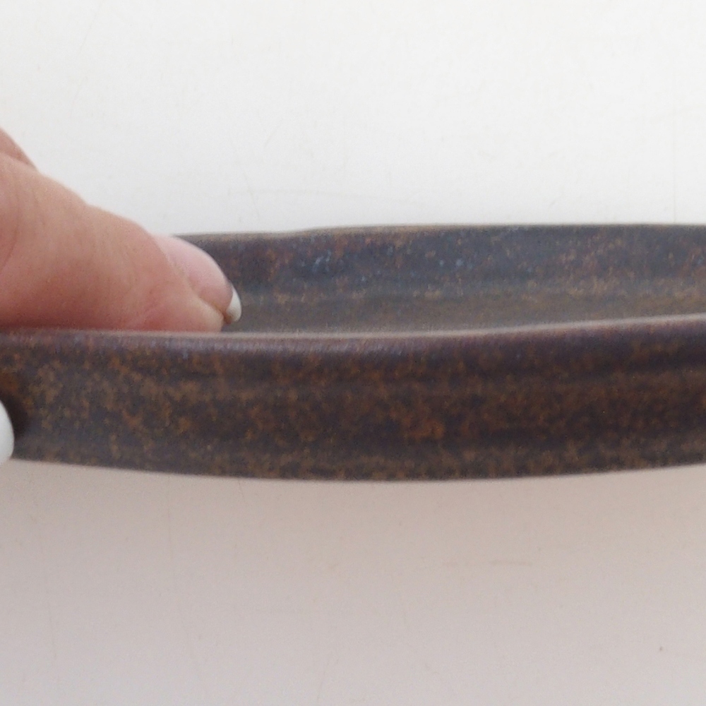 kerámia tál H05 -11 x 8,5 x 1 cm - barna