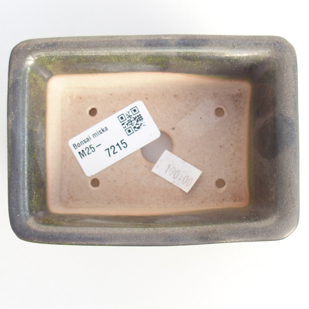 kerámia bonsai tál 11,5 x 8,5 x 4,5 cm, szürke