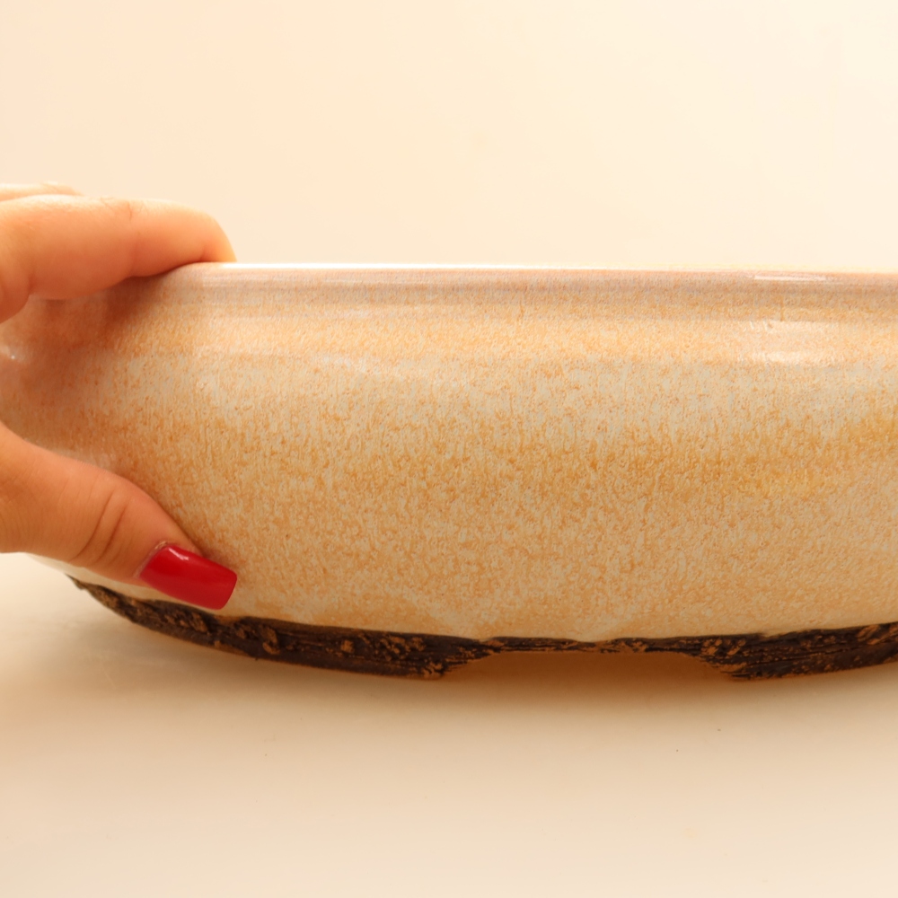 Kerámia bonsai-tál 36,5 x 36,5 x 9,5 cm, bézs színű – KIZÁRÓLAG SZEMÉLYES ÁTVÉTEL vagy raklapos szállítás