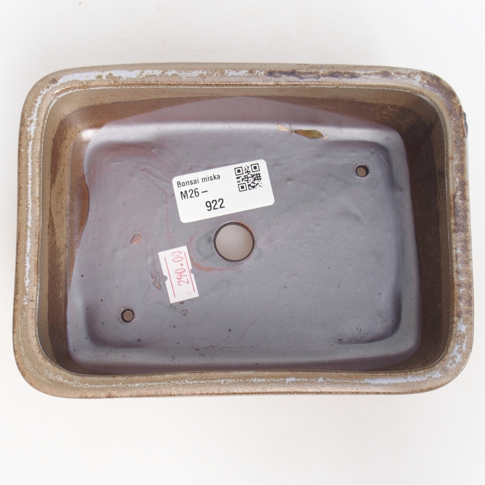 kerámia bonsai tál 16,5 x 12 x 5,5 cm, kék-szürke