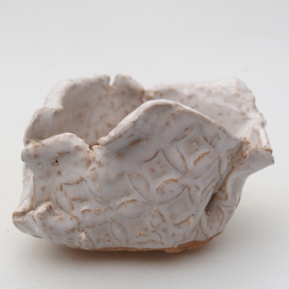 Kerámia kagyló 8 x 7 x 4,5 cm , fehér színű