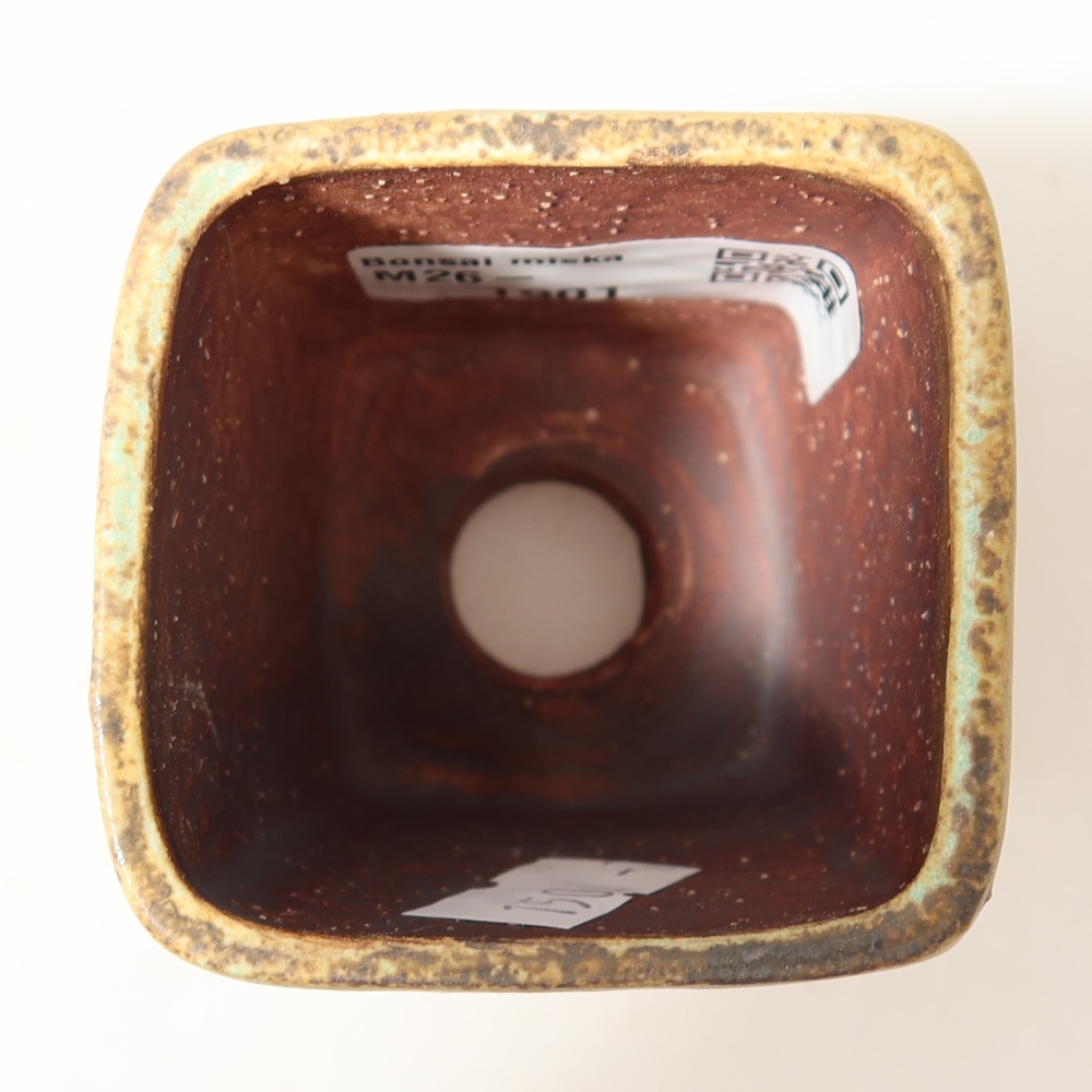 kerámia bonsai tál 5 x 5 x 6,5 cm, zöld