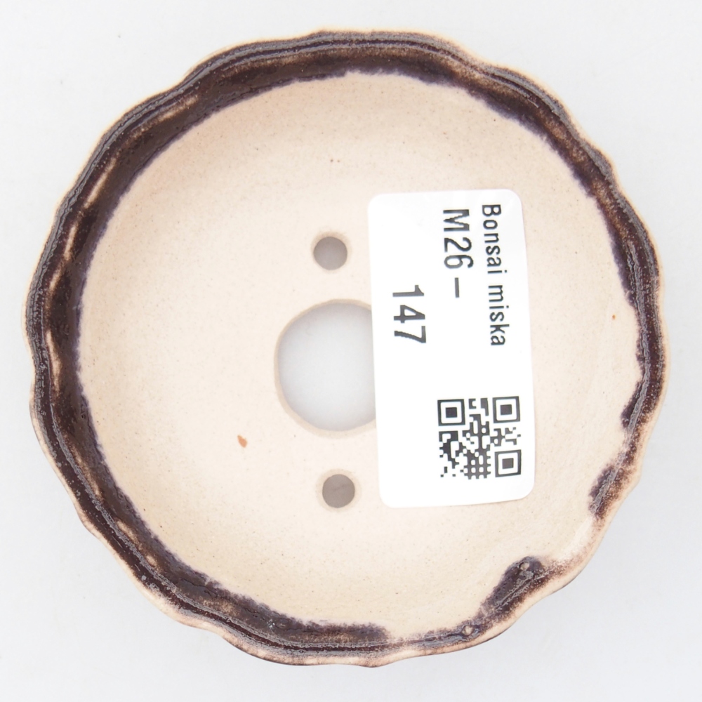 Mini bonsai tál 7,5 x 7,5 x 2 cm, barna