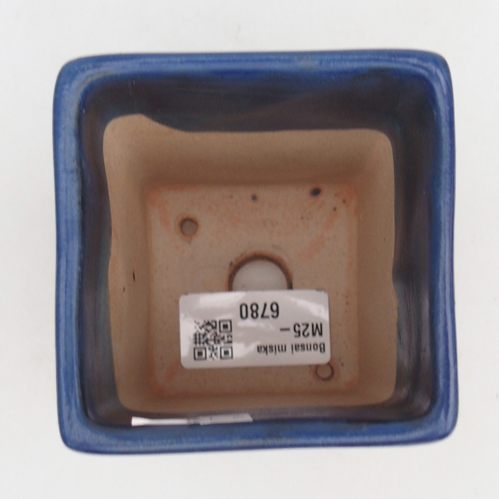 kerámia bonsai tál 7,5 x 7,5 x 8,5 cm, kék színű