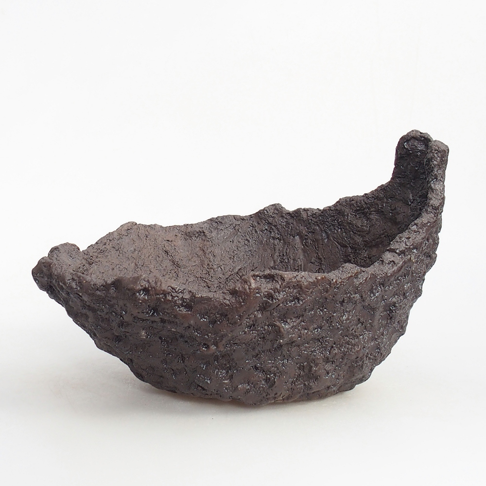 Kerámia kagyló 19 x 15 x 14 cm , barna színű