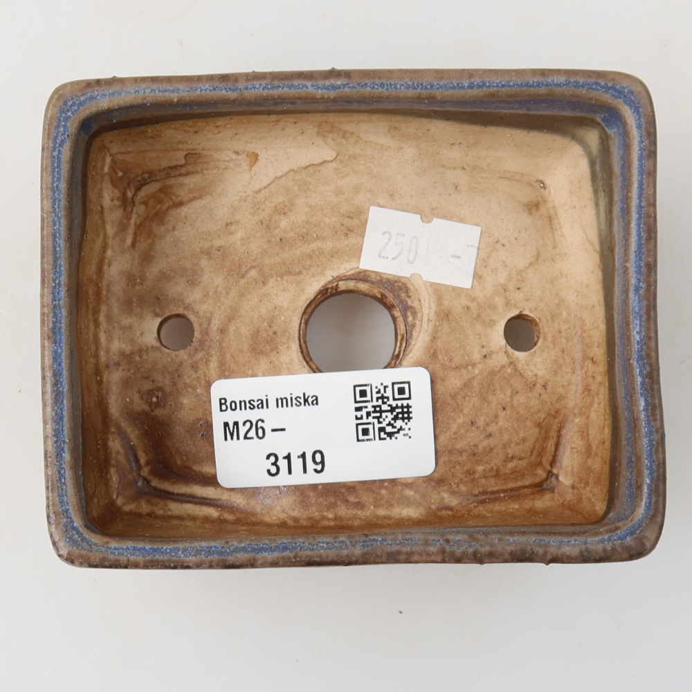 Kerámia bonsai tál 10 x 8 x 4 cm, kék színű