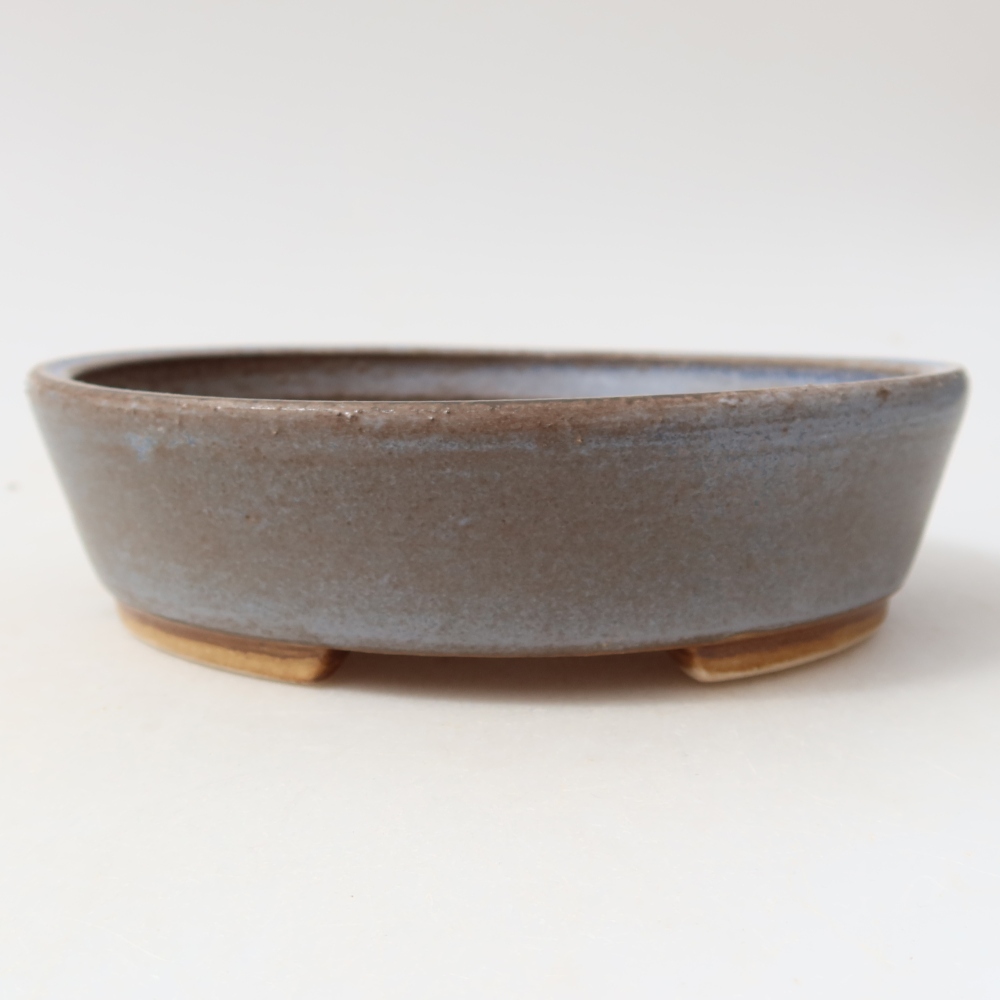 Kerámia bonsai tál, 15 x 14 x 4 cm, kék színű