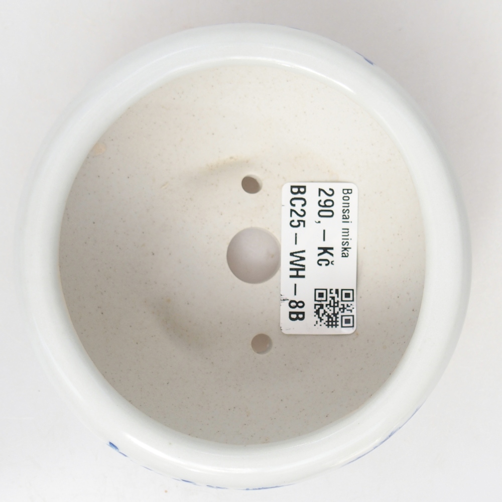 kerámia bonsai tál 10 x 10 x 5 cm, fehér színben