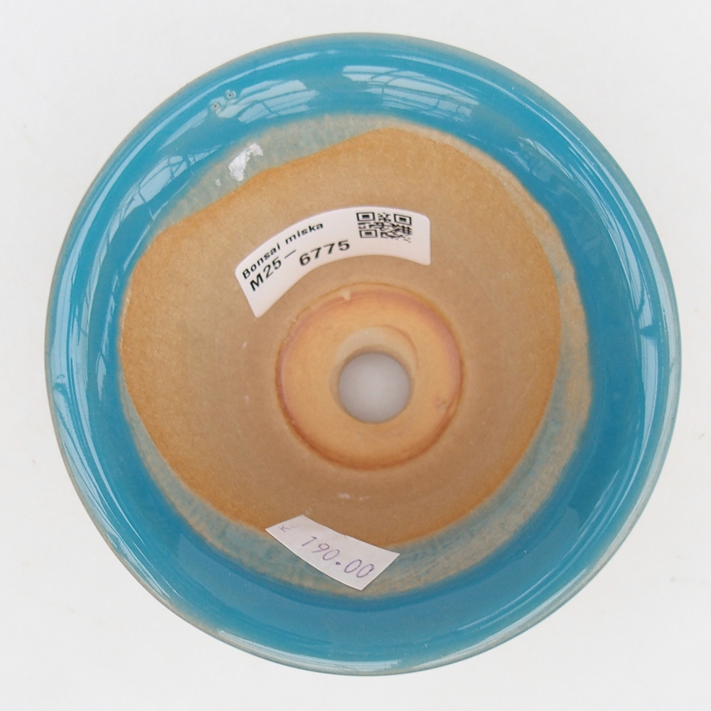 kerámia bonsai tál 10,5 x 10,5 x 7 cm, kék színben