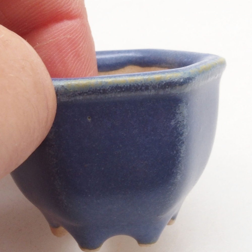 Mini bonsai tál 4 x 3,5 x 3 cm, kék színben