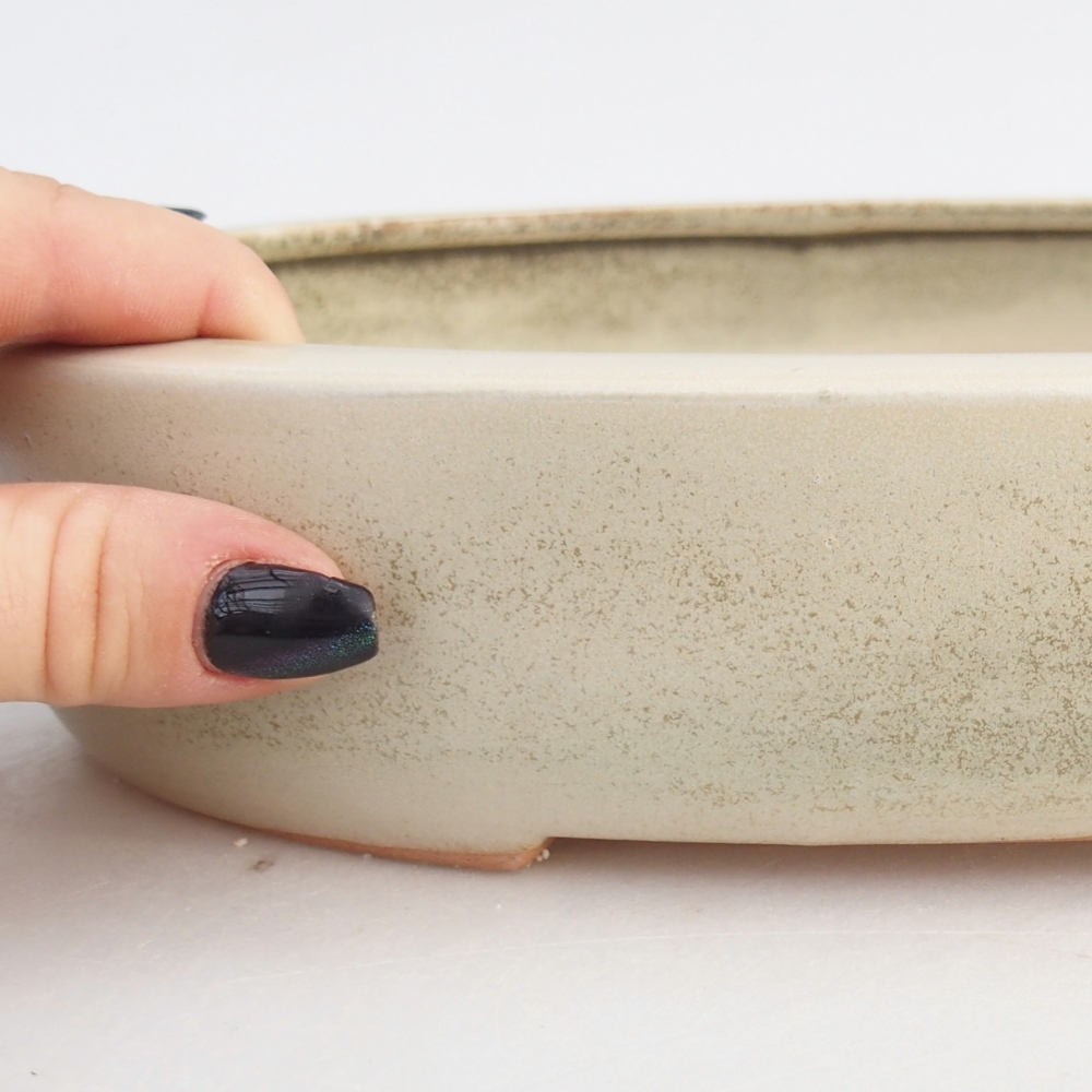 kerámia bonsai tál 27 x 21 x 5,5 cm, zöld