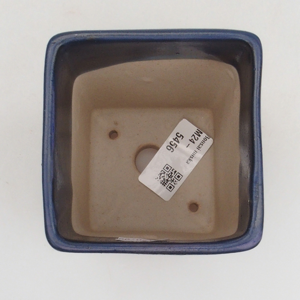 kerámia bonsai tál 8,5 x 8,5 x 10,5 cm, kék színben