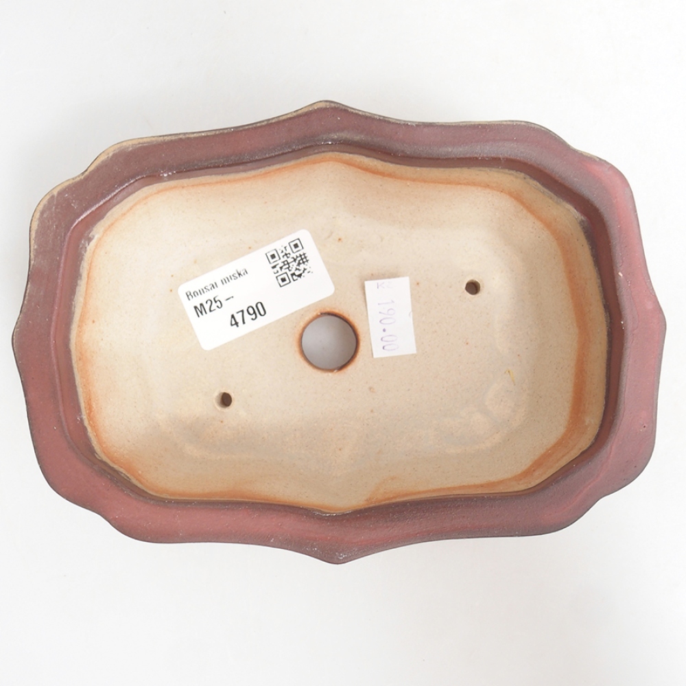 Kerámia bonsai tál 15,5 x 11,5 x 4,5 cm, rózsaszínű