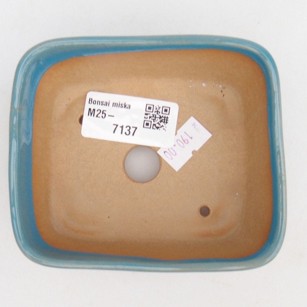 kerámia bonsai tál 10,5 x 8,5 x 4 cm, kék színben