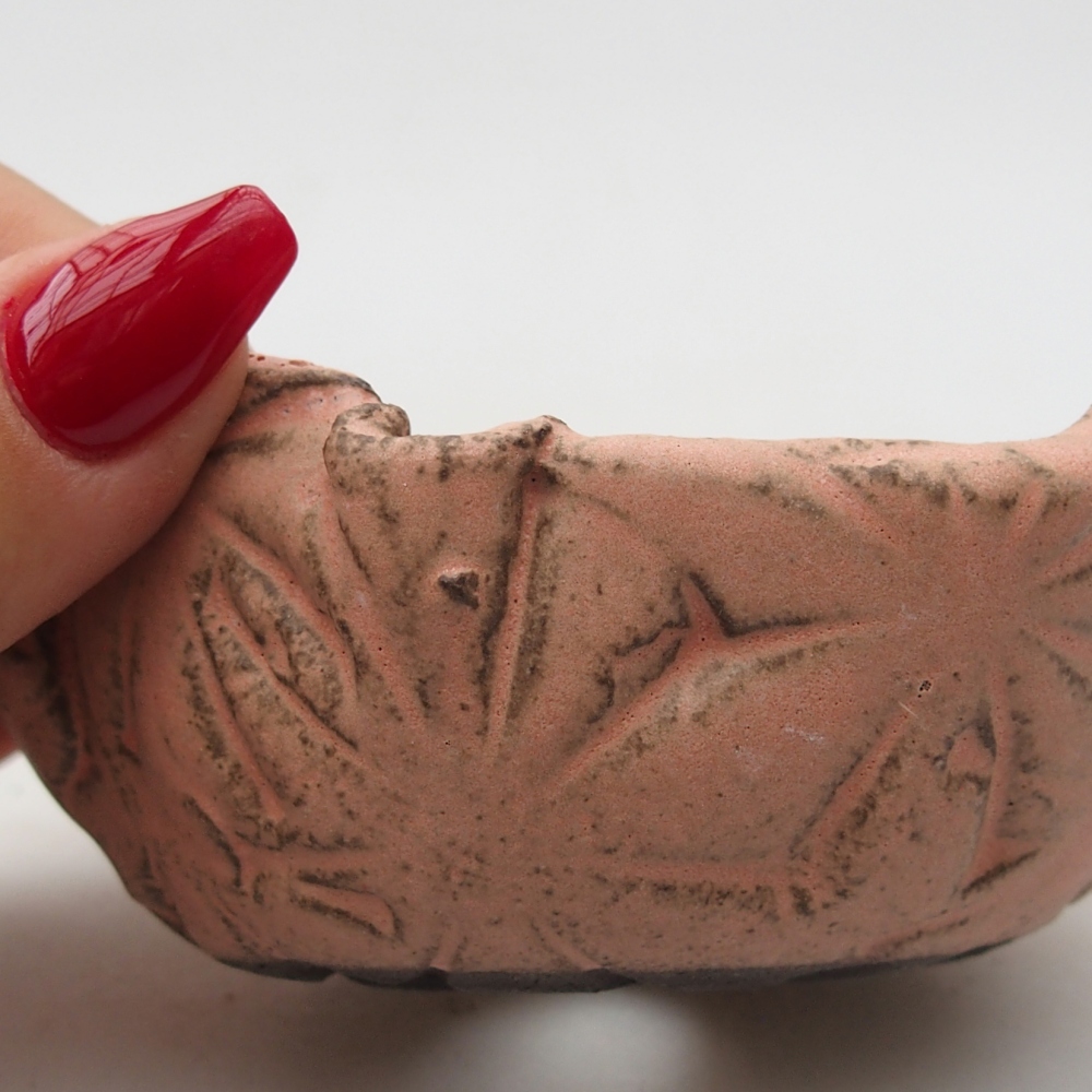 Kerámia kagyló 9 x 8,5 x 4,5 cm , rózsaszín színben