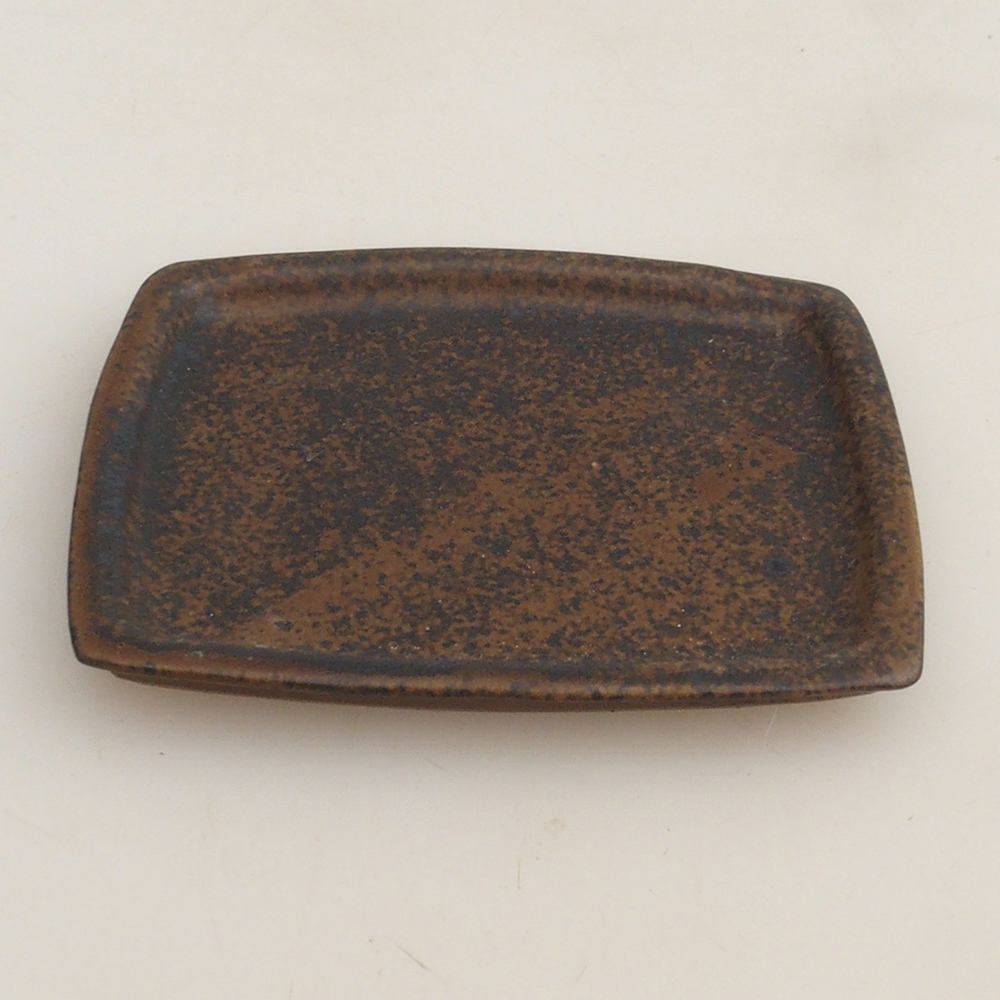 Kerámia csészealj H11 - 11,5 x 9,5 x 1 cm - barna