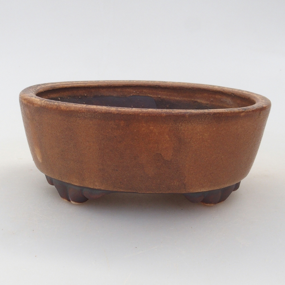 kerámia bonsai tál 10 x 8,5 x 4 cm, barna