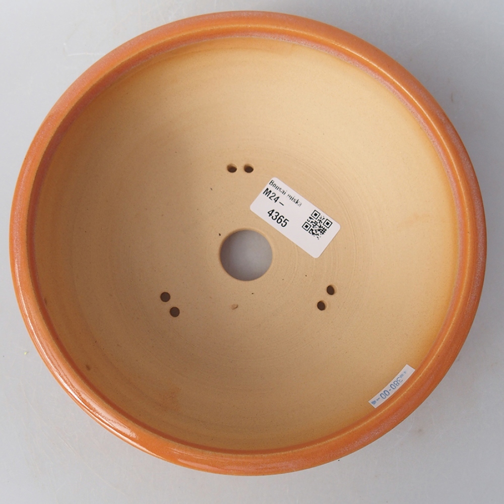 Kerámia bonsai tál 18,5 x 18,5 x 6,5 cm, narancssárga