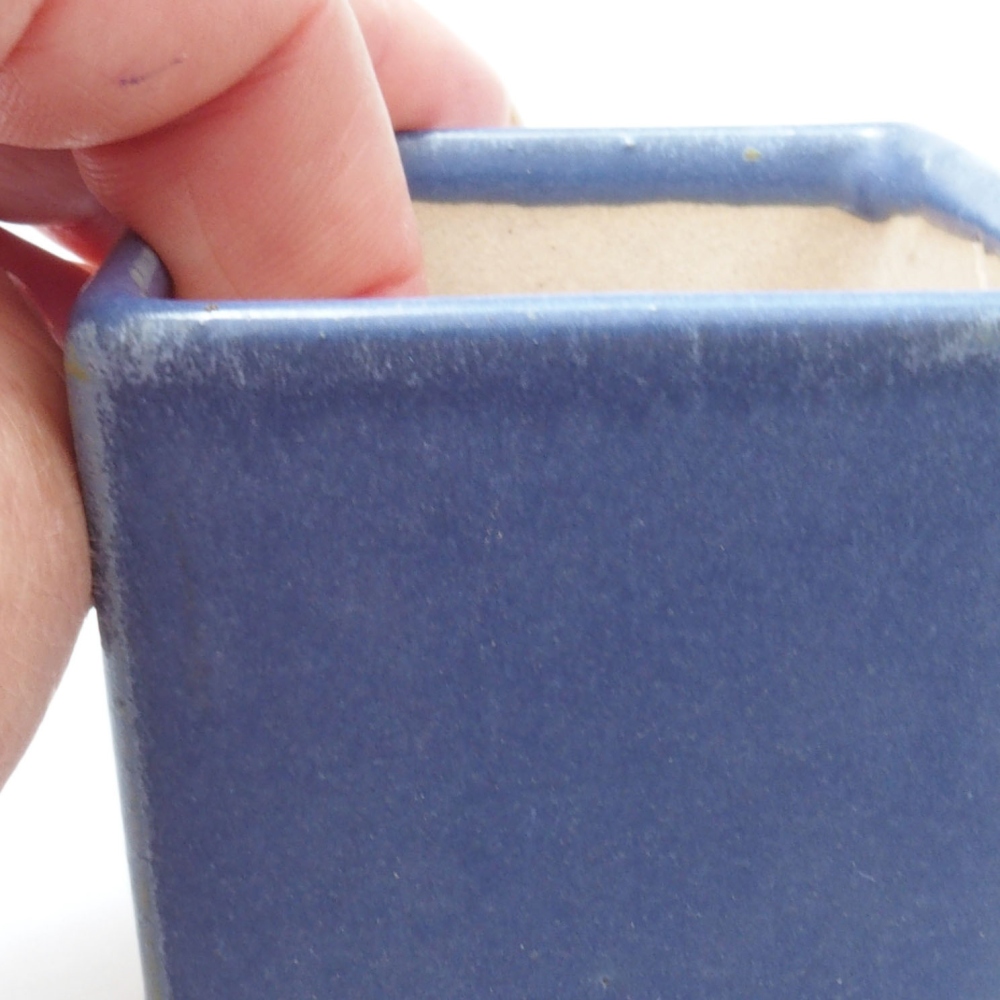 Mini bonsai tál 5,5 x 5,5 x 6,5 cm, kék színben