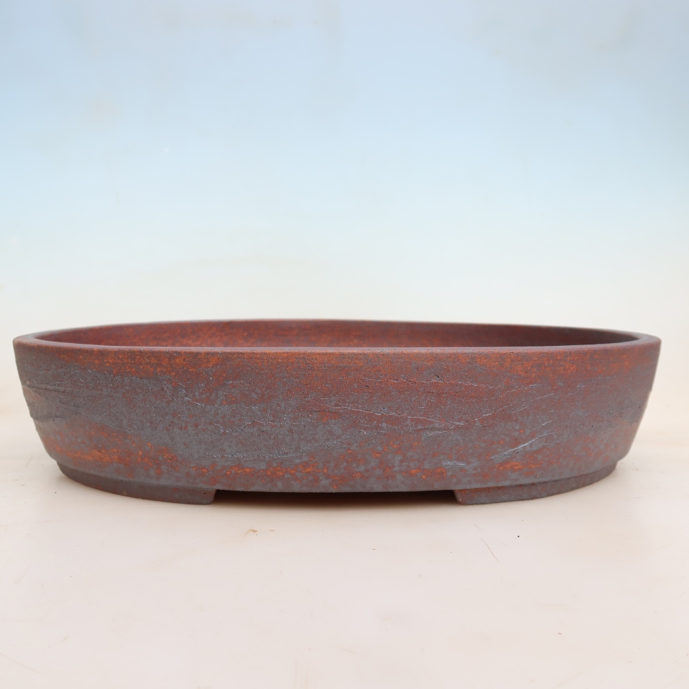 Kerámia bonsai tál, 37 x 30 x 7,5 cm, fém színű