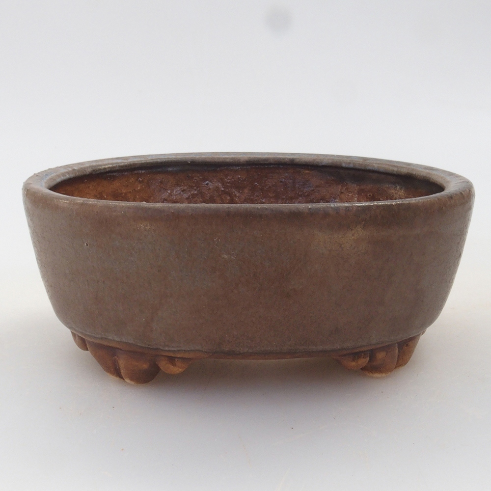 kerámia bonsai tál 10 x 8,5 x 4 cm, barna