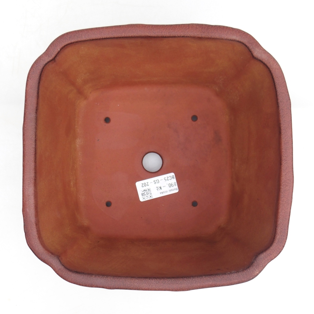 kerámia bonsai tál 21 x 21 x 13,5 cm, barna