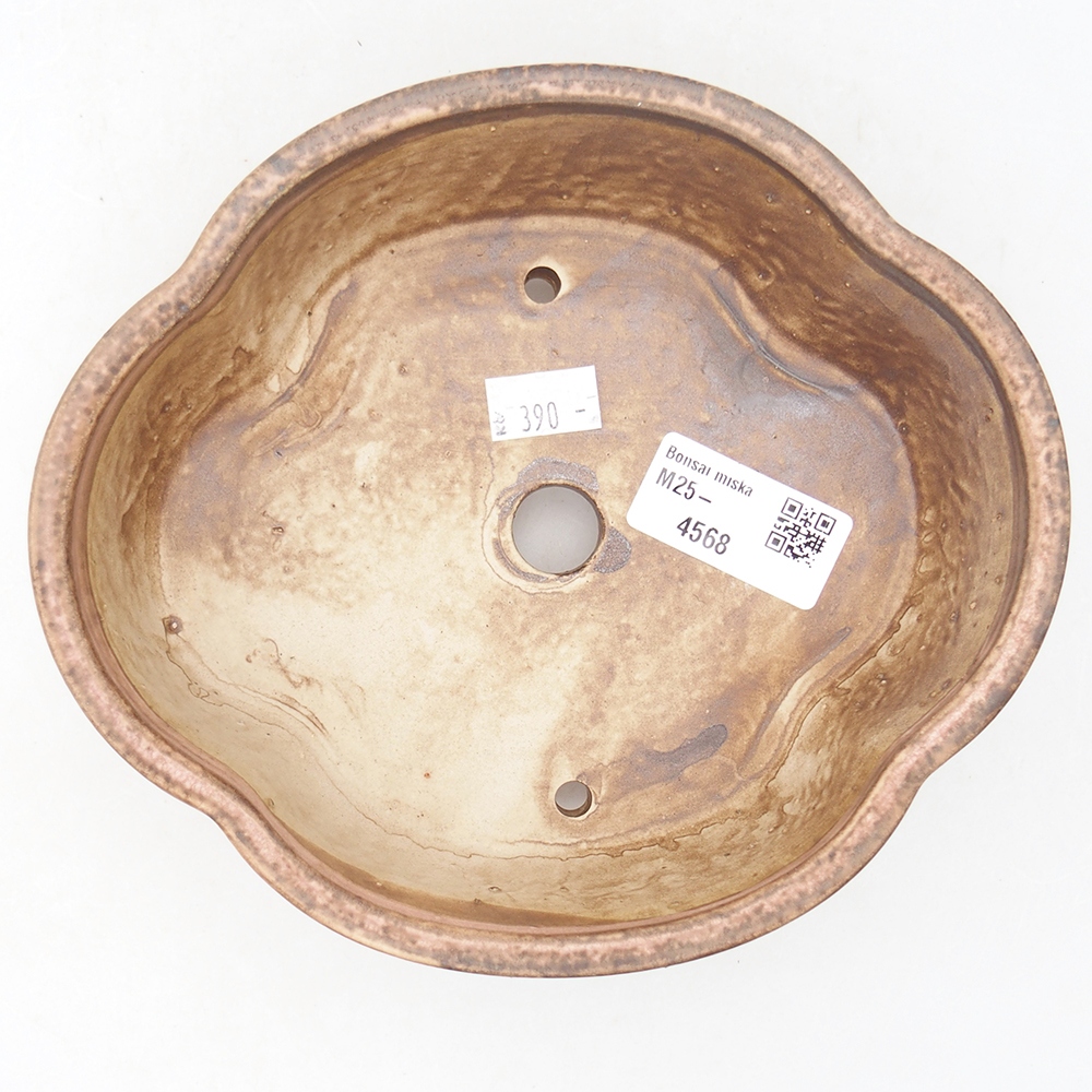 Kerámia bonsai tál 17 x 15,5 x 5,5 cm, rózsaszínű