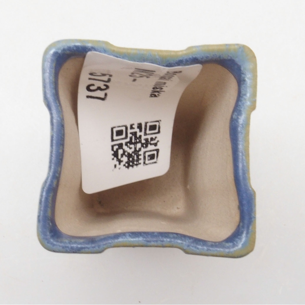Mini bonsai tál 3 x 3 x 5,5 cm, kék színben
