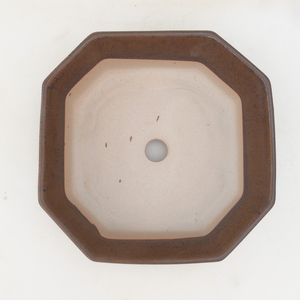 Bonsai tál H14 - 17,5 x 17,5 x 6 - barna