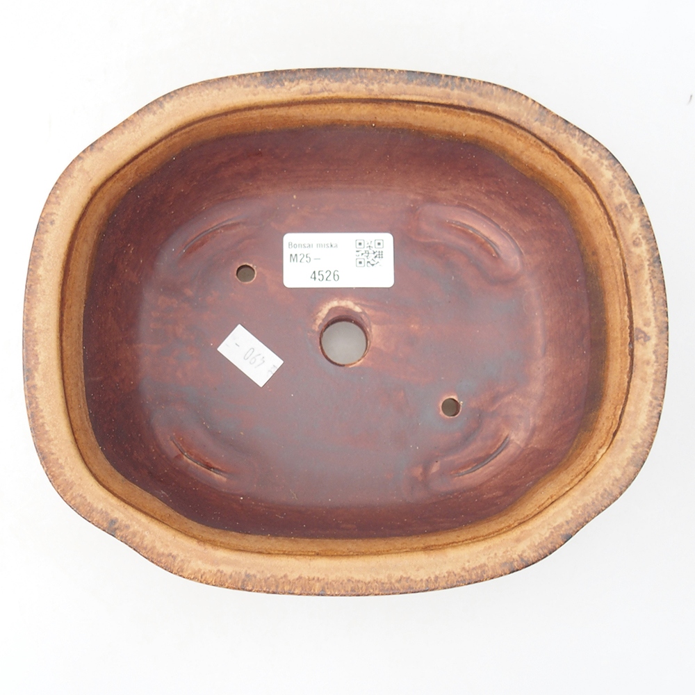 kerámia bonsai tál 20 x 16,5 x 6,5 cm, rózsaszínű