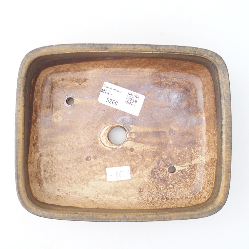 kerámia bonsai tál 17,5 x 14 x 4,5 cm, barna