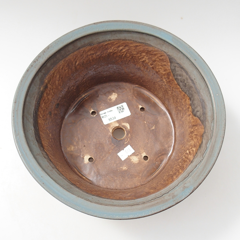 kerámia bonsai tál 24 x 24 x 11,5 cm, kék színben