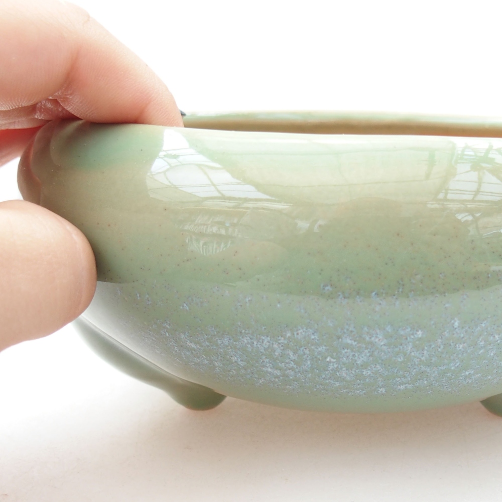 kerámia bonsai tál 22 x 17 x 5 cm, zöld