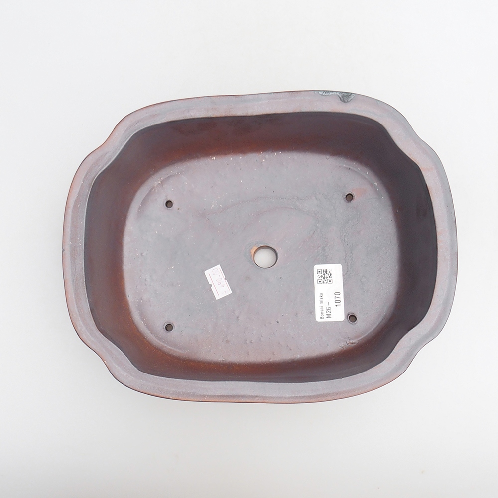 Kerámia bonsai tál 24 x 19,5 x 7 cm, fém színben