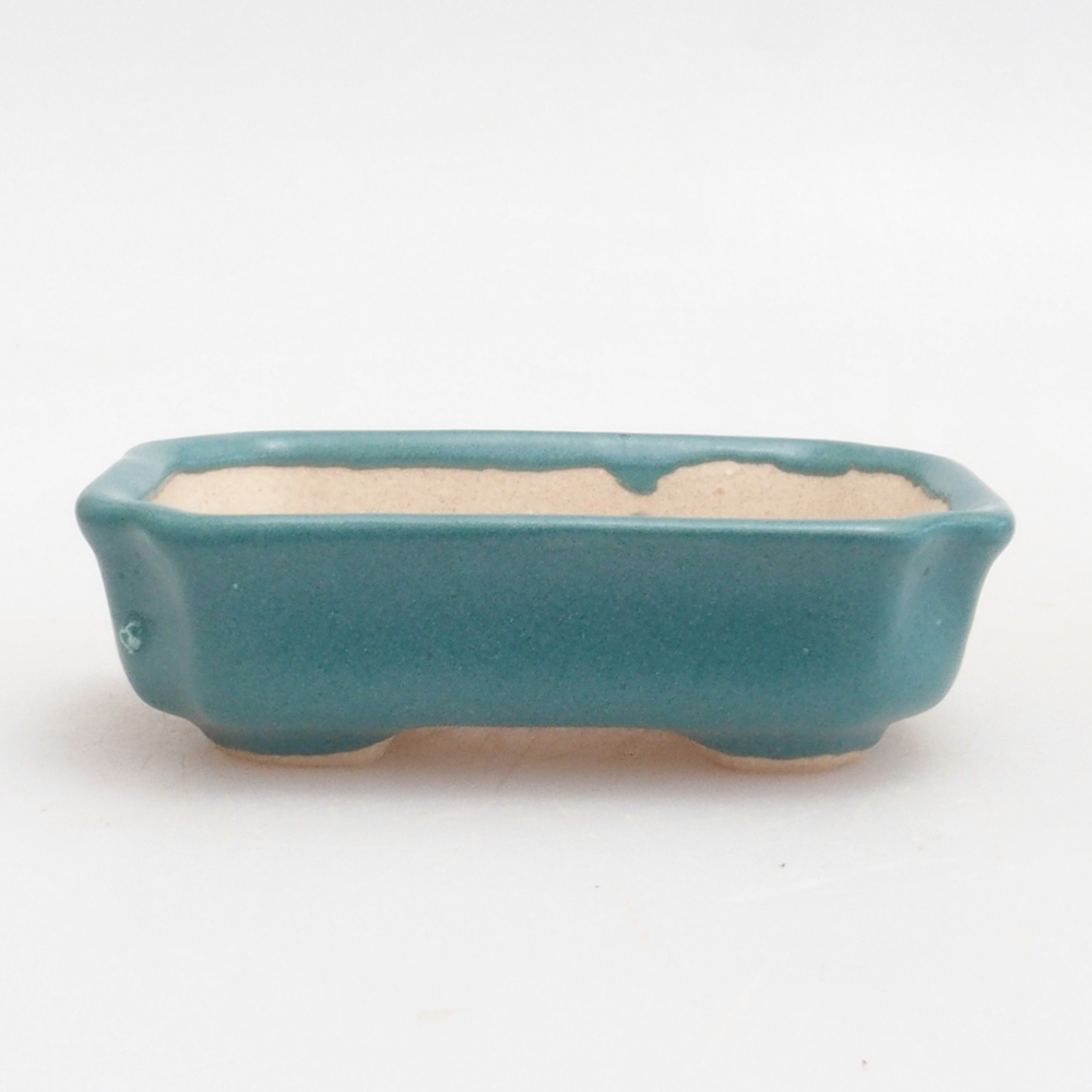 kerámia bonsai tál 6,5 x 5,5 x 4 cm, kék színben
