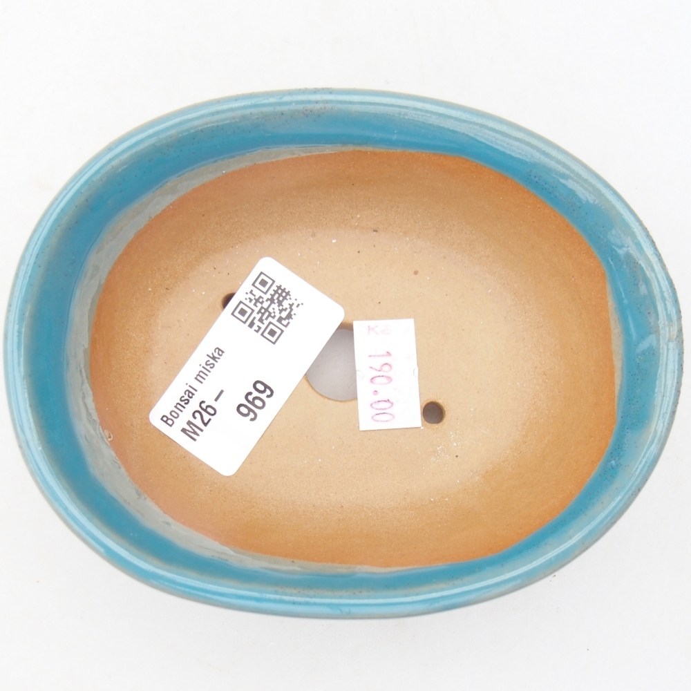 kerámia bonsai tál 11 x 8,5 x 4 cm, kék színben