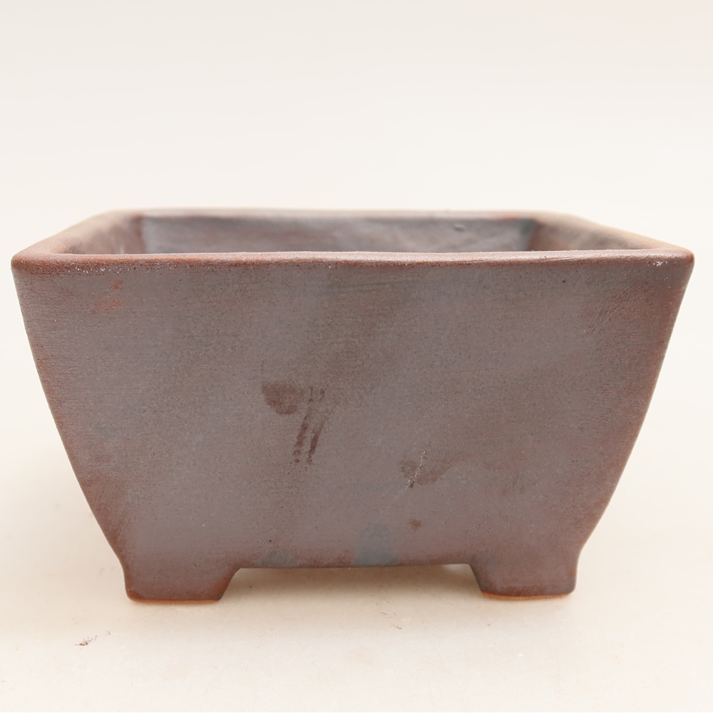 Kerámia bonsai tál, 9,5 x 9,5 x 5,5 cm, fém színű