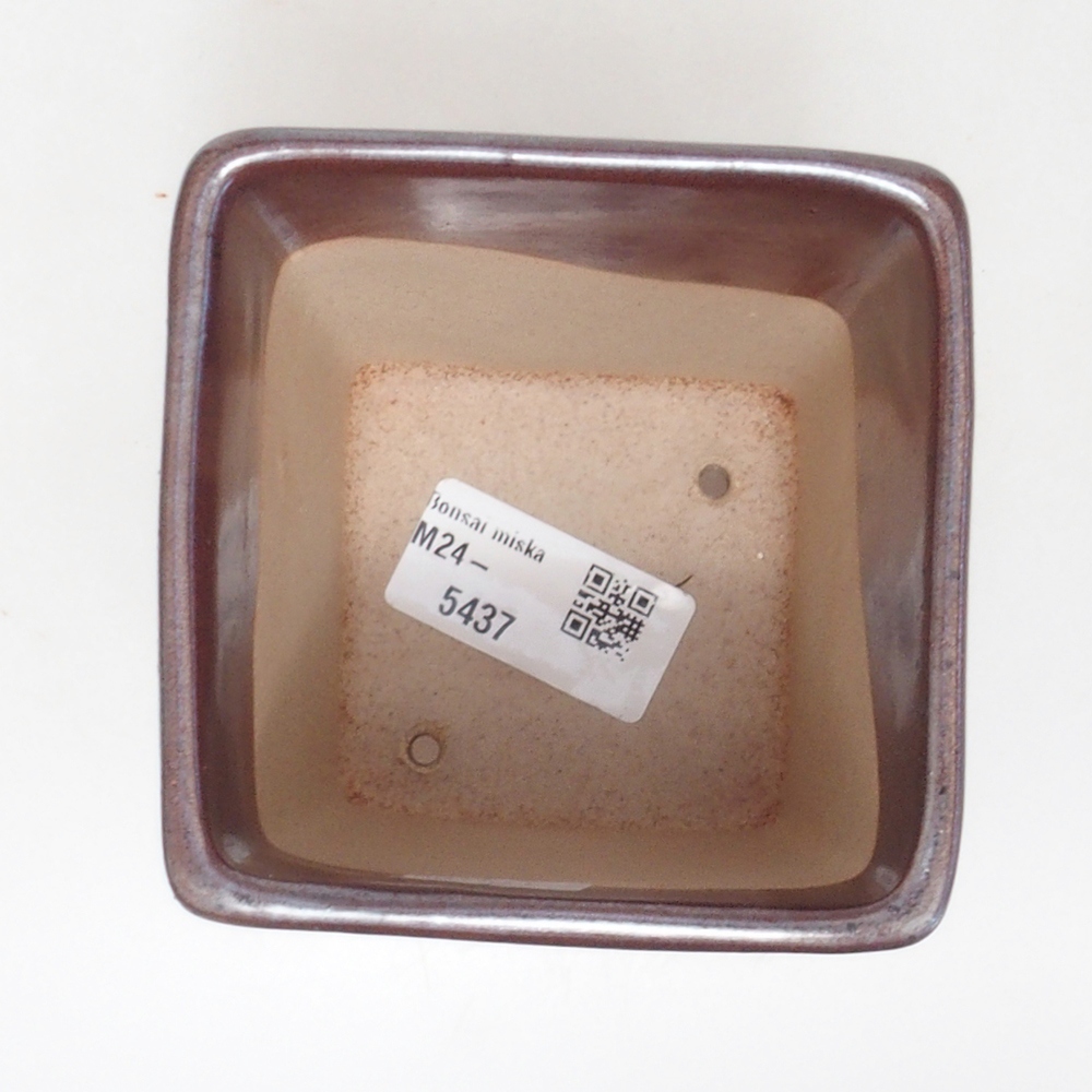 kerámia bonsai tál 8,5 x 8,5 x 11 cm, barna