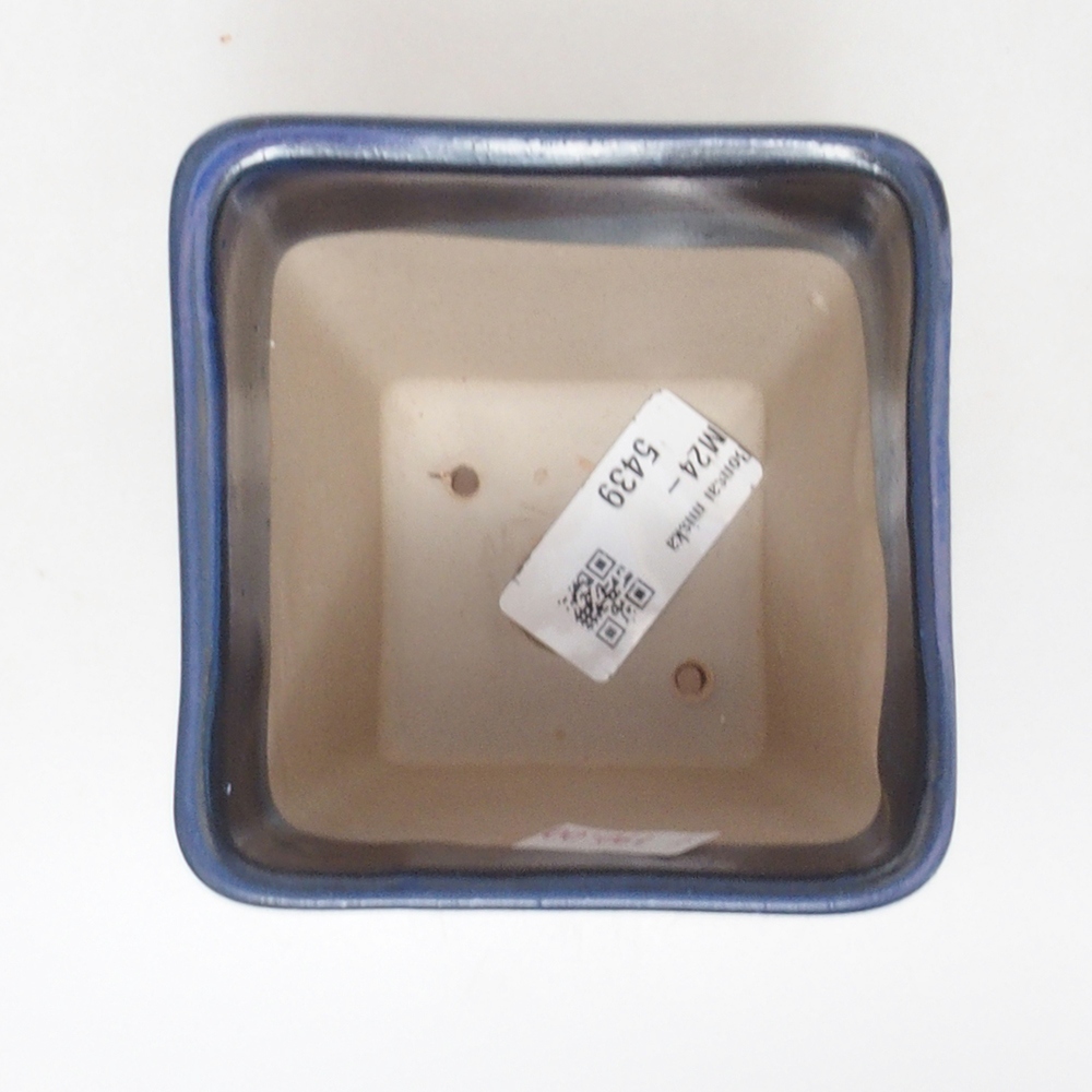 kerámia bonsai tál 8,5 x 8,5 x 11 cm, kék színben